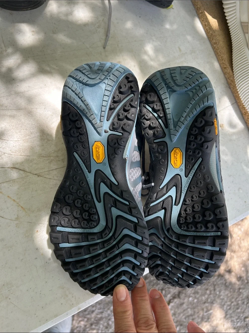 Merrell Women's Blue and Gray Athletic Hiking Shoes